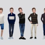 George High Collar Sweater Boys by McLayneSims at TSR