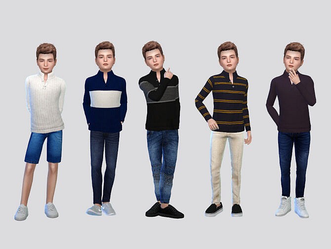 George High Collar Sweater Boys by McLayneSims at TSR