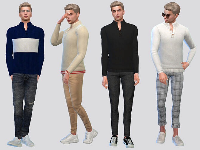 George High-Collar Sweater by McLayneSims at TSR
