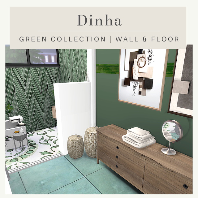 Green Collection Wall & Floor at Dinha Gamer