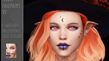 Half Moon Facepaint V1 by Reevaly at TSR