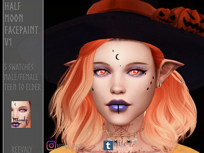 Half Moon Facepaint V1 by Reevaly at TSR