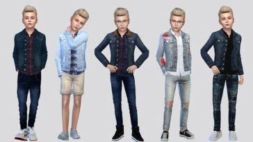 Harper Denim Jacket Boys by McLayneSims at TSR