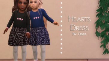 Hearts Dress Toddler by Dissia at TSR