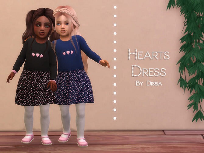 Hearts Dress Toddler by Dissia at TSR