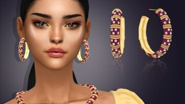 Helena Hoop Earrings by feyona at TSR