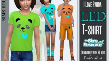 I love panda T-shirt by Sims House at TSR