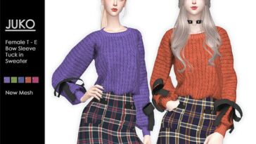 JUKO Bow Sweater by Helsoseira at TSR