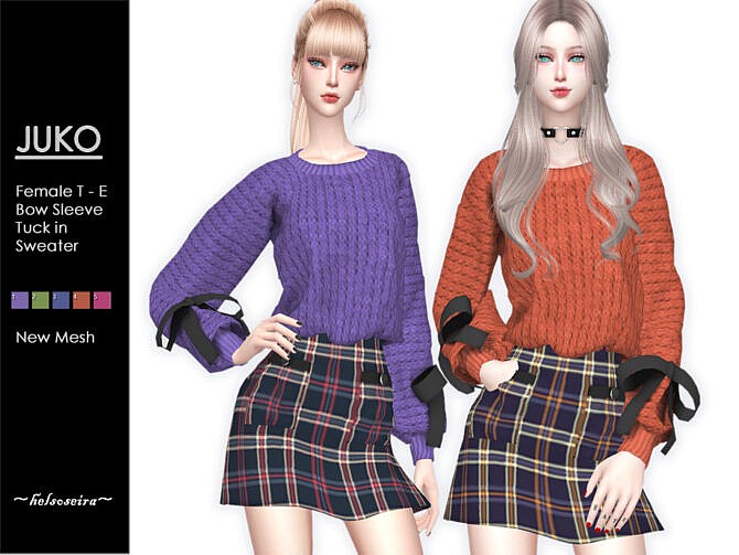 JUKO Bow Sweater by Helsoseira at TSR