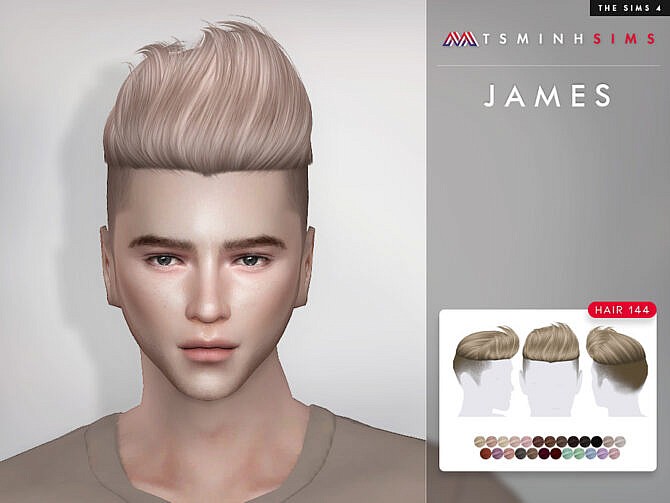 James Hair 144 by TsminhSims at TSR