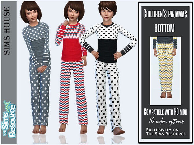 Kids pajama pants by Sims House at TSR