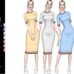 LORI Rib Knit Midi Dress by Helsoseira at TSR