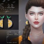 Lemon earrings 202112 by S-Club LL at TSR