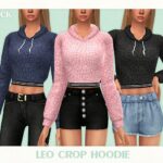 Leo Crop Hoodie by Black Lily at TSR