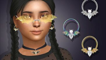 Little Bat Hoop Earrings For Kids by feyona at TSR