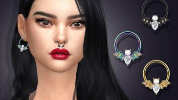 Little Bat Hoop Earrings by feyona at TSR