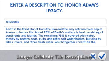 Longer Celebrity Tile Descriptions by lazarusinashes at TSR