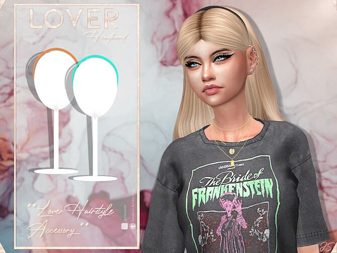 Lover hair & headband by JavaSims at TSR
