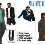 MAY’S LONG BLAZER at Sims4Sue