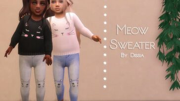 Meow Sweater Toddler by Dissia at TSR