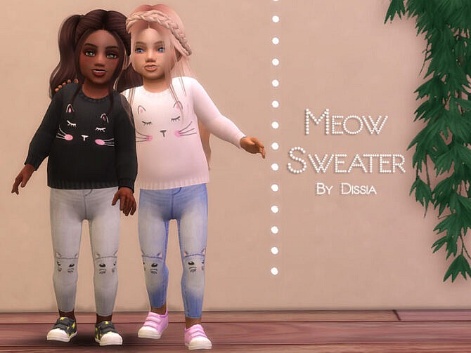 Meow Sweater Toddler by Dissia at TSR