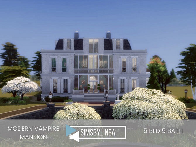 Modern Vampire Mansion by SIMSBYLINEA at TSR