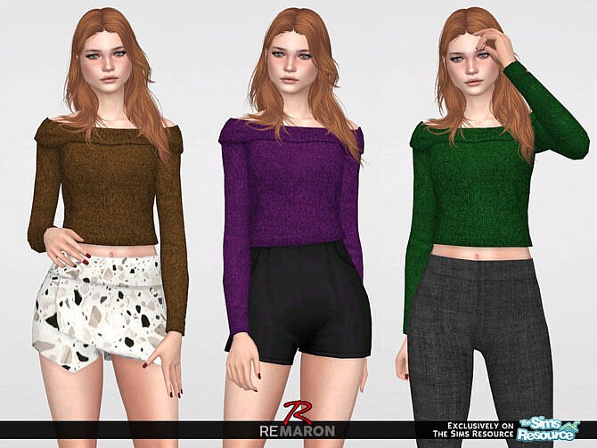 Off Shoulder Top 01 F by ReMaron at TSR
