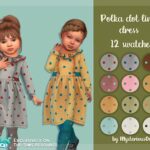 Palka dot linen dress by MysteriousOo at TSR