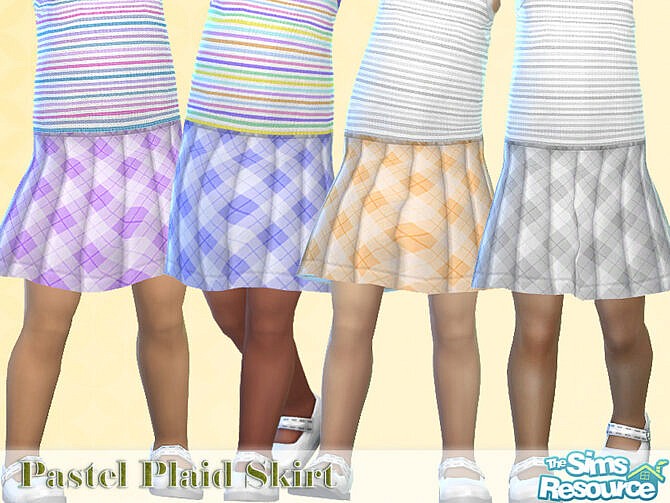 Pastel Plaid Skirt by Pelineldis at TSR
