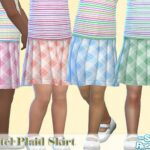 Pastel Plaid Skirt by Pelineldis at TSR