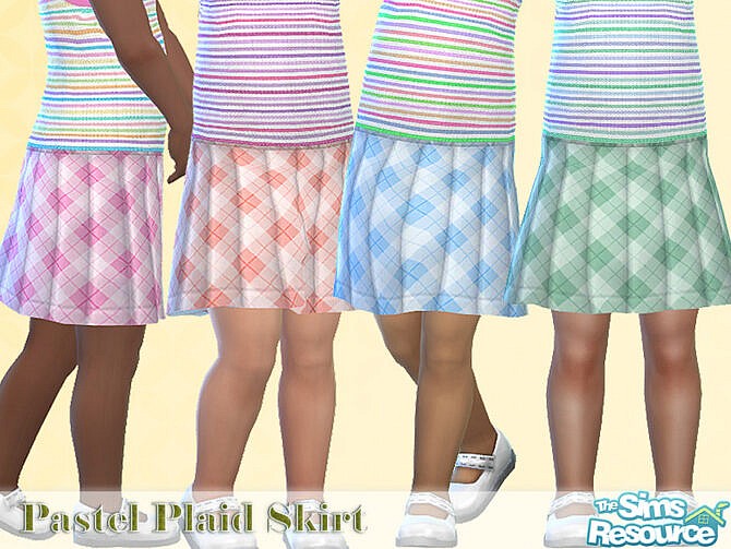 Pastel Plaid Skirt by Pelineldis at TSR