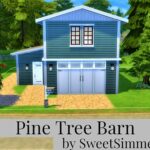 Pine Tree Barn by SweetSimmerHomes at Mod The Sims 4