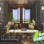 Retro Art Deco Living and Dining Room by Summerr Plays at TSR