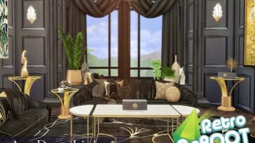 Retro Art Deco Living and Dining Room by Summerr Plays at TSR