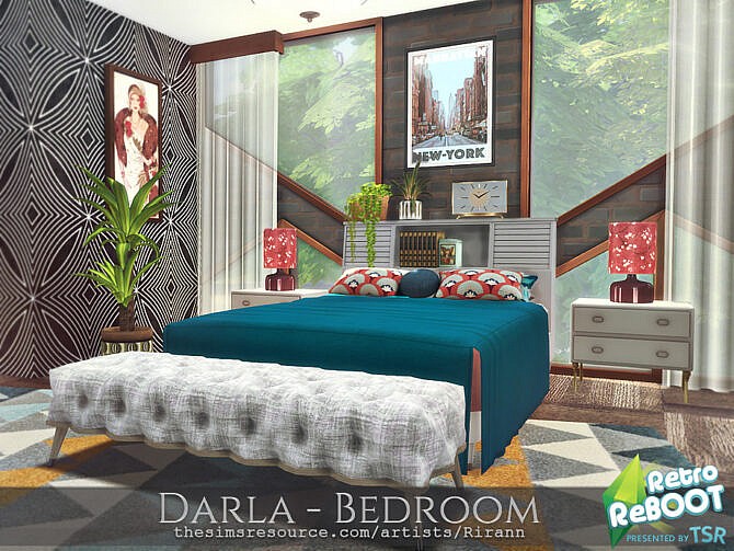 Retro Darla Bedroom by Rirann at TSR