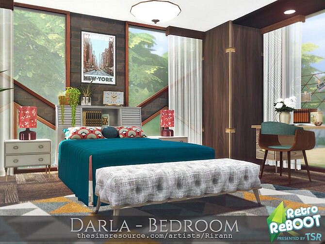 Retro Darla Bedroom by Rirann at TSR