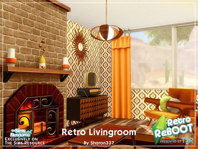 Retro Living Room by sharon337 at TSR