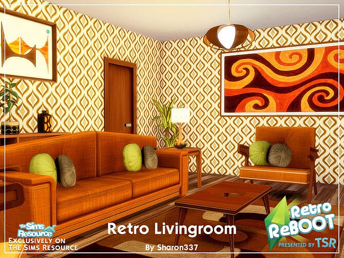 Retro Living Room by sharon337 at TSR