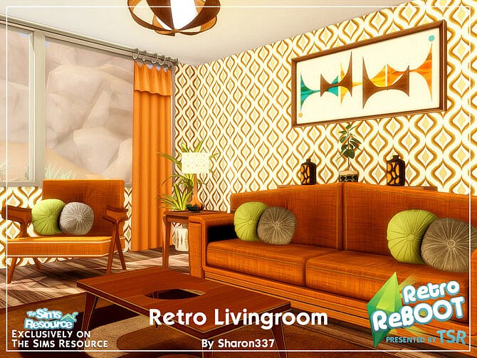 Retro Living Room by sharon337 at TSR