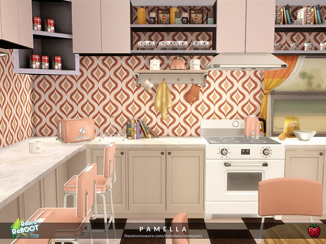 Retro Pamela kitchen by melapples at TSR