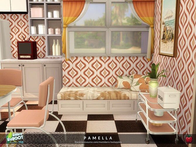 Retro Pamela kitchen by melapples at TSR