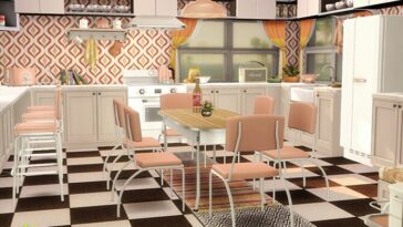 Retro Pamela kitchen by melapples at TSR