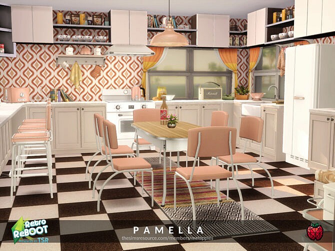 Retro Pamela kitchen by melapples at TSR