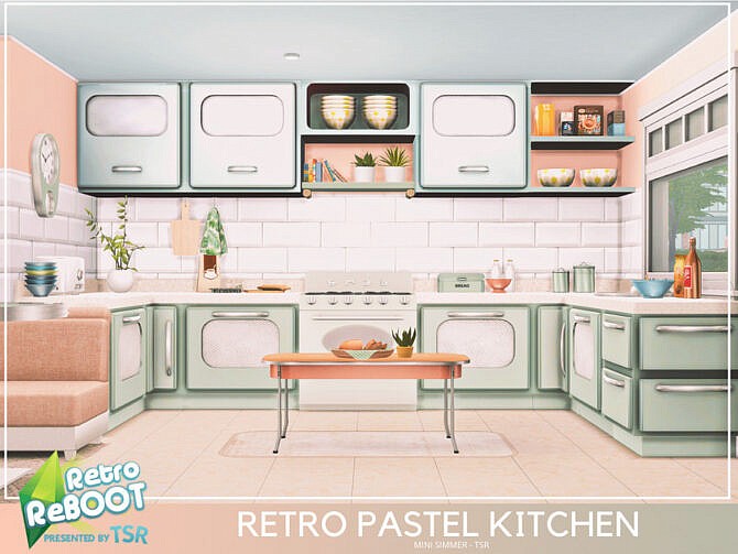 Retro Pastel Kitchen by Mini Simmer at TSR