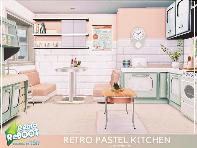 Retro Pastel Kitchen by Mini Simmer at TSR