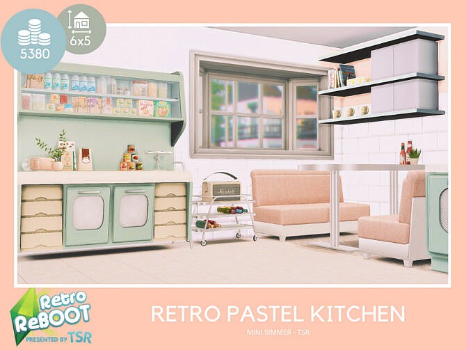 Retro Pastel Kitchen by Mini Simmer at TSR