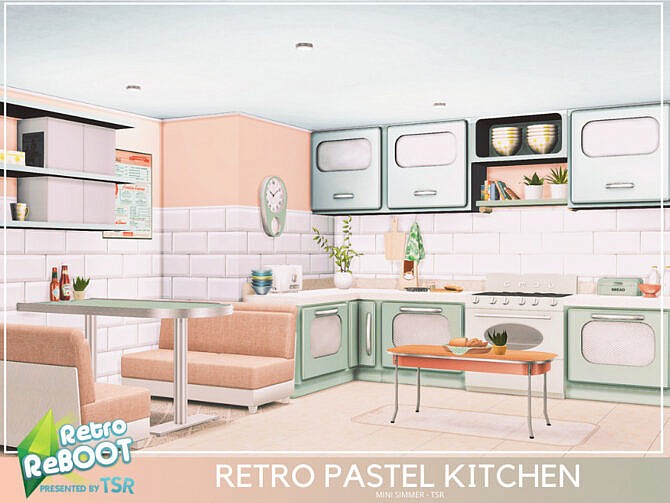 Retro Pastel Kitchen by Mini Simmer at TSR