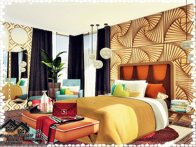 Retro RITA Bedroom by marychabb at TSR