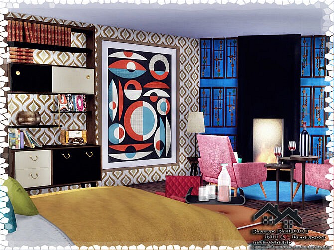 Retro RITA Bedroom by marychabb at TSR