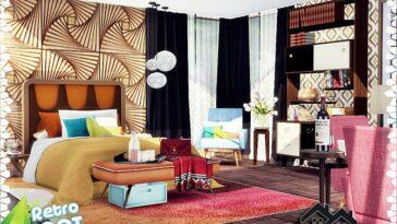 Retro RITA Bedroom by marychabb at TSR